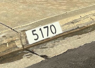 High quality curb address number 5170 painting service example